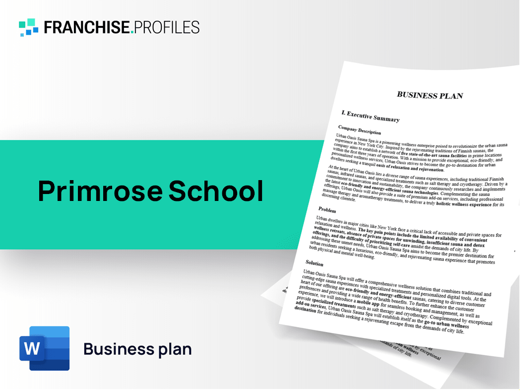 Primrose School Franchise Business Plan Template