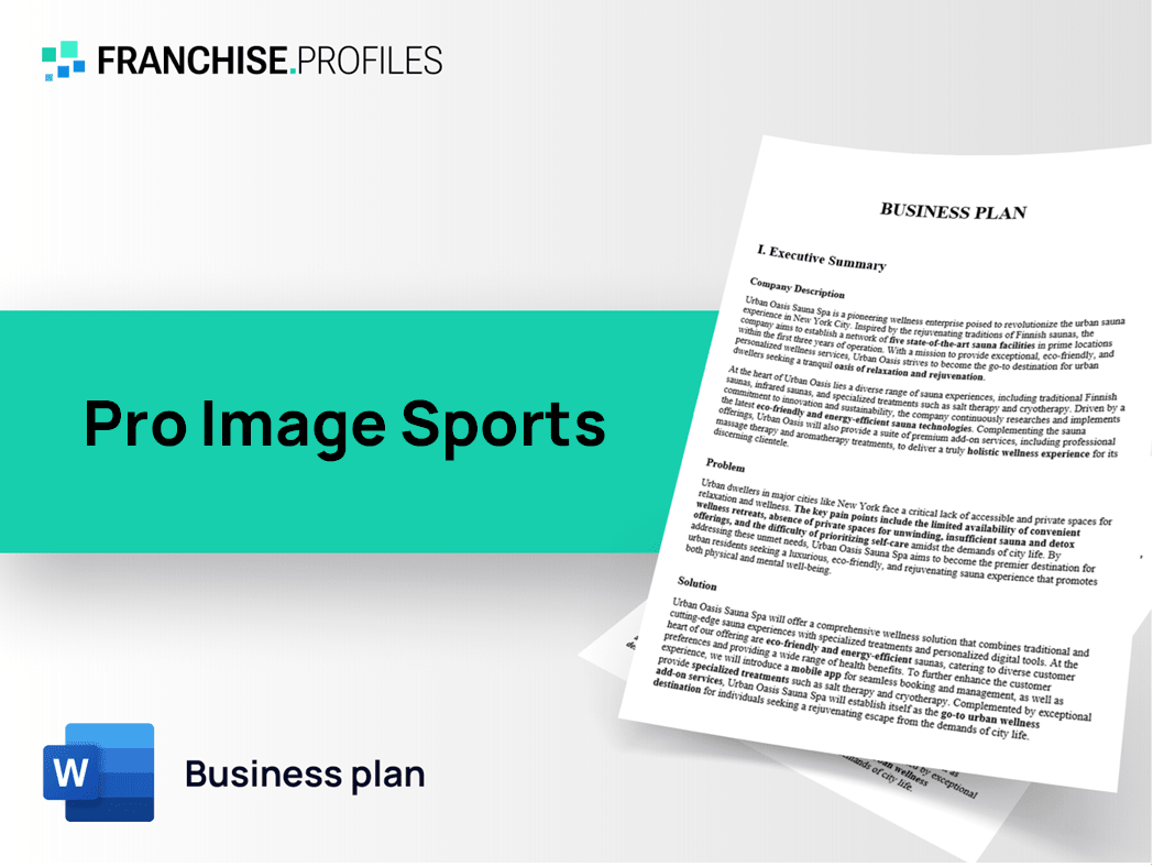 Pro Image Sports Franchise Business Plan Template