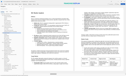 pro one janitorial franchise business plan 3