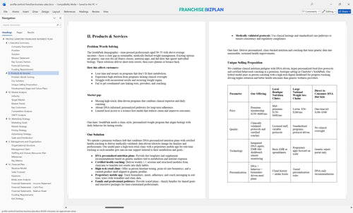 profile sanford franchise business plan 2