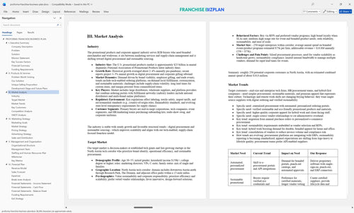 proforma franchise business plan 3
