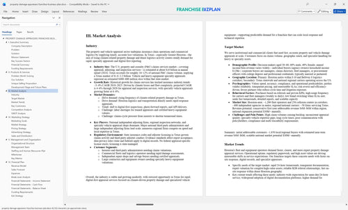 property damage appraisers franchise business plan 3