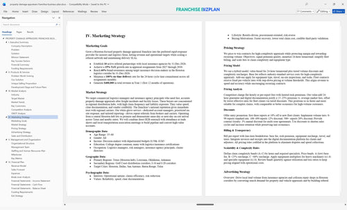 property damage appraisers franchise business plan 4