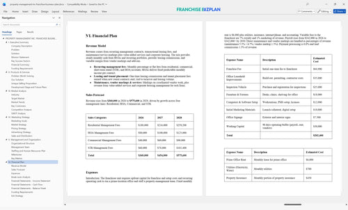 property management inc franchise business plan 6