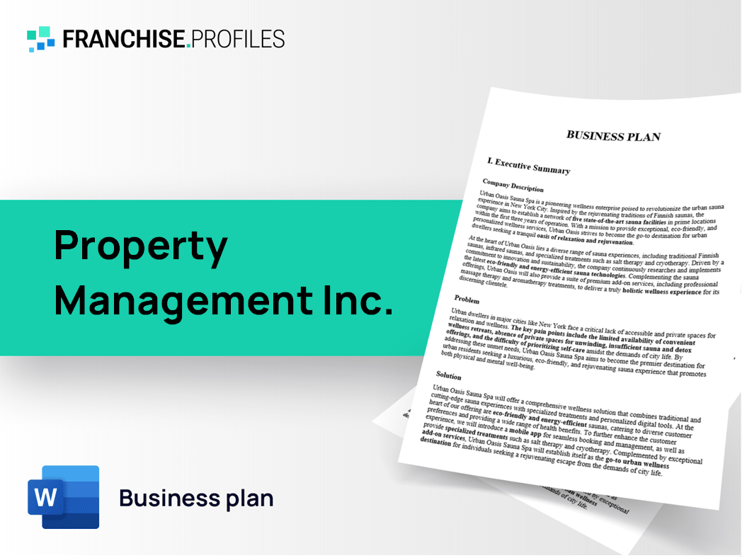 Property Management Inc. Franchise Business Plan Template