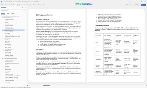 pump it up franchise business plan 2