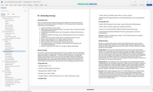 pump it up franchise business plan 4