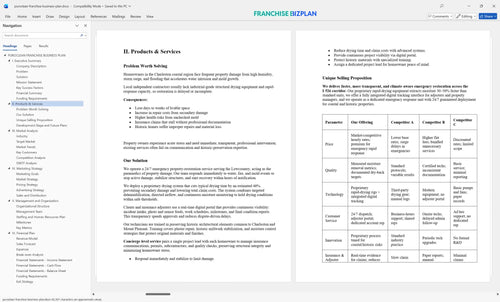 puroclean franchise business plan 2