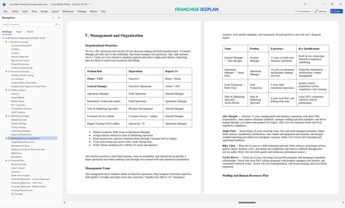 puroclean franchise business plan 5