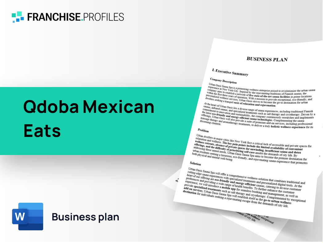 Qdoba Mexican Eats Franchise Business Plan Template