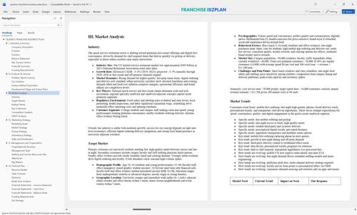 quiznos franchise business plan 3