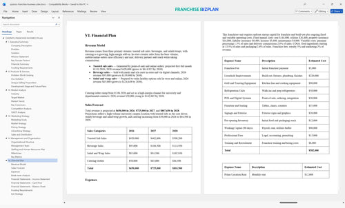 quiznos franchise business plan 6