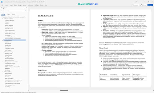 rainbow international franchise business plan 3