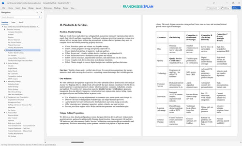 real living real estate franchise business plan 2