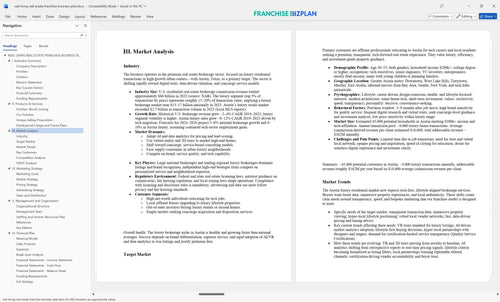 real living real estate franchise business plan 3
