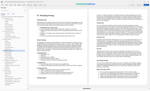 real living real estate franchise business plan 4