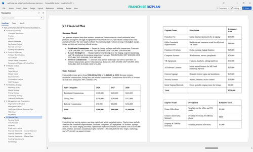 real living real estate franchise business plan 6