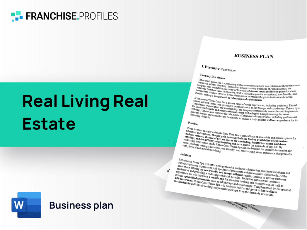 Real Living Real Estate Franchise Business Plan Template