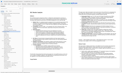real property management franchise business plan 3