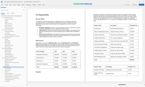realty executives franchise business plan 6