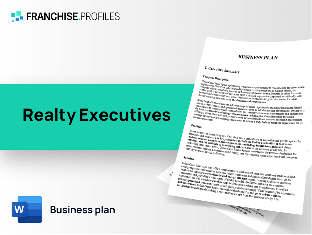 Realty Executives Franchise Business Plan Template