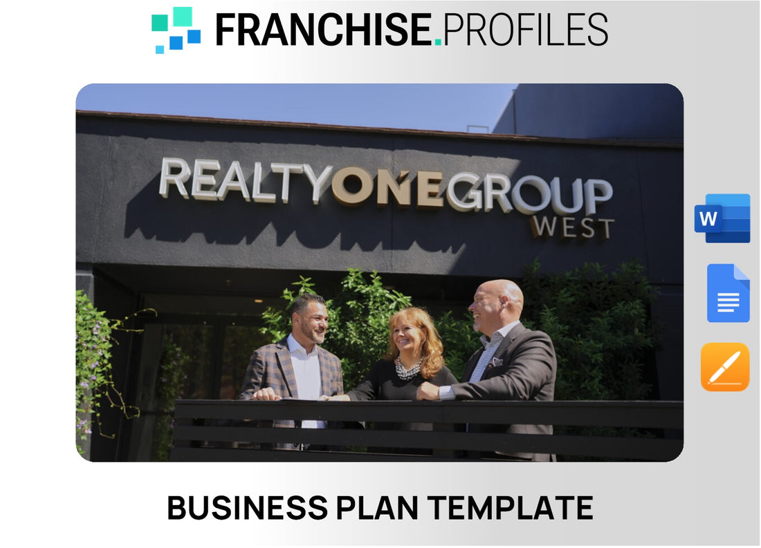 Realty ONE Group Franchise Business Plan Template
