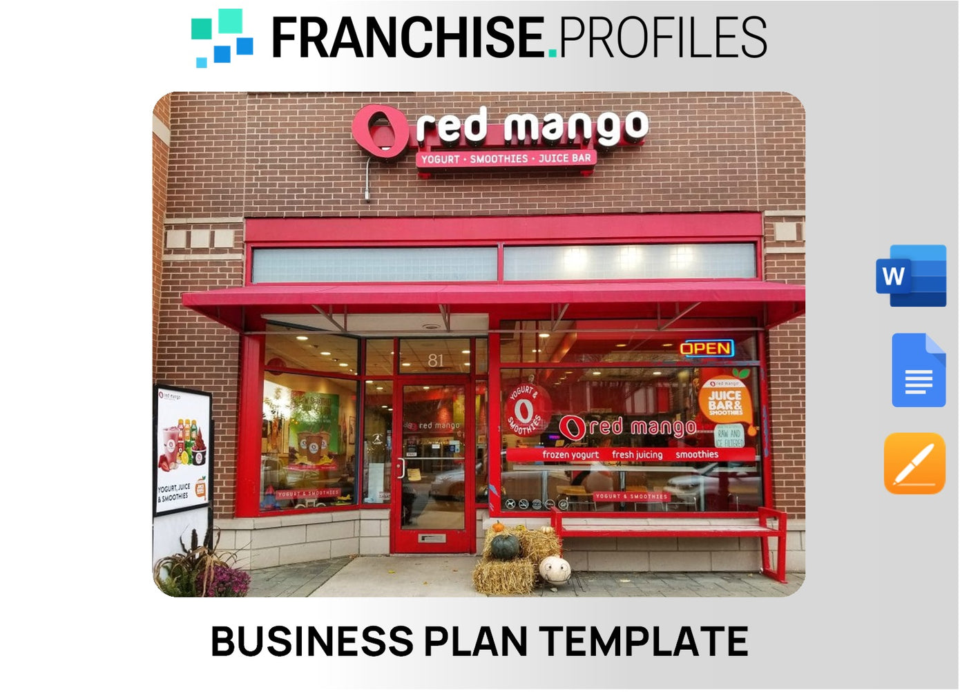 Red Mango Franchise Business Plan Template