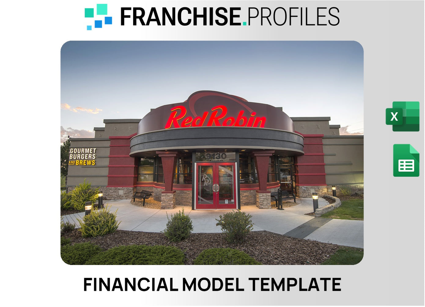 Red Robin Gourmet Burgers and Brews Franchise Financial Model Template