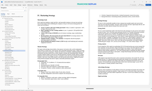 redline athletics franchise business plan 4