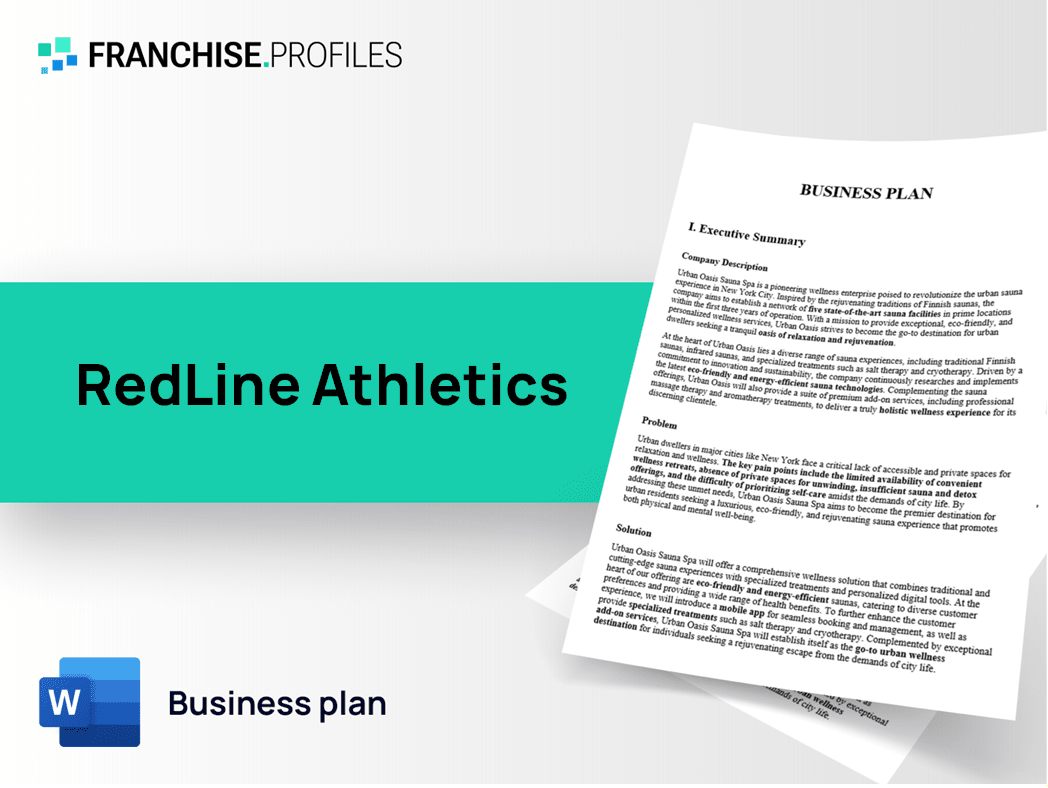 RedLine Athletics Franchise Business Plan Template