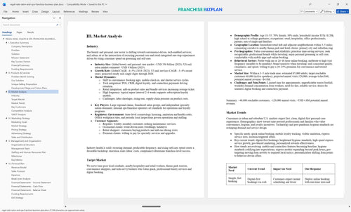 regal nails salon and spa franchise business plan 3