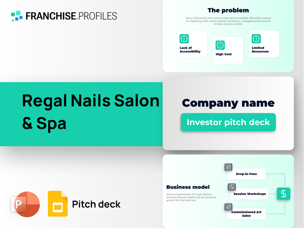 Regal Nails Salon & Spa Franchise Pitch Deck Template