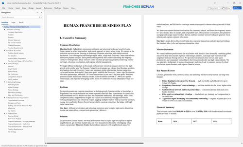 remax franchise business plan 1