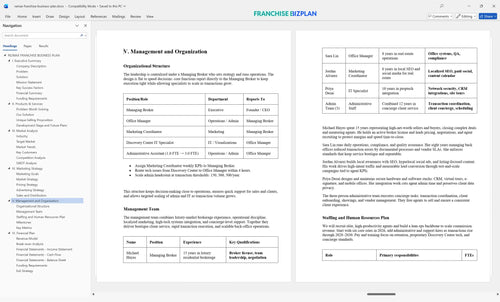 remax franchise business plan 5