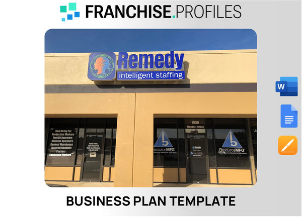 Remedy Intelligent Staffing Franchise Business Plan Template
