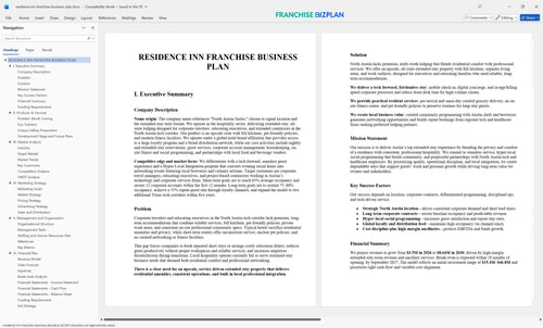 residence inn franchise business plan 1