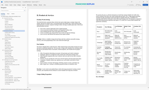 retrofitness franchise business plan 2