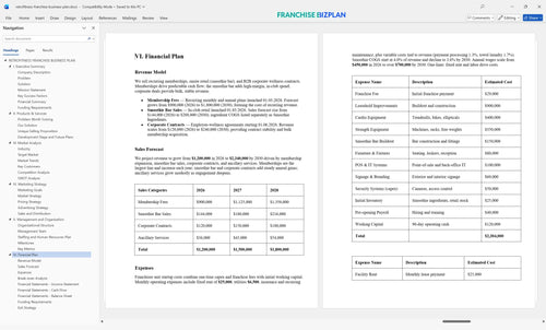 retrofitness franchise business plan 6