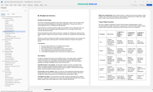 right at home franchise business plan 2