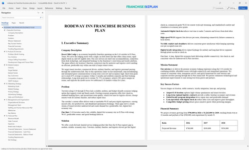 rodeway inn franchise business plan 1
