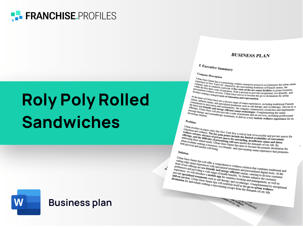 Roly Poly Rolled Sandwiches Franchise Business Plan Template