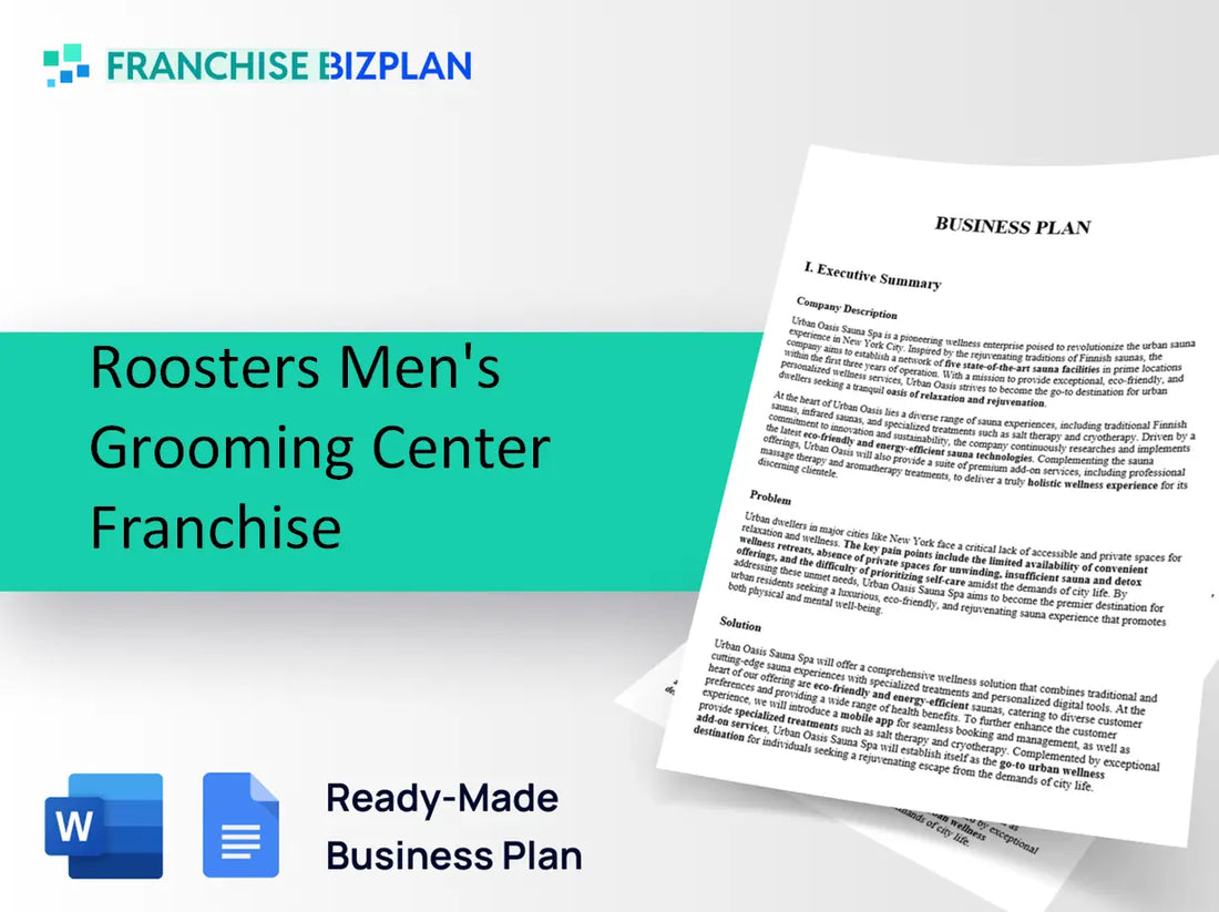 Roosters Men's Grooming Center Franchise Business Plan 2026 Updated