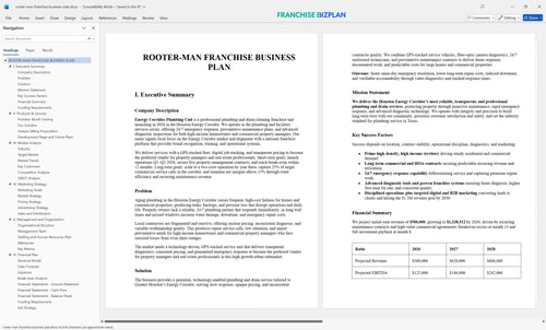 rooter man franchise business plan 1