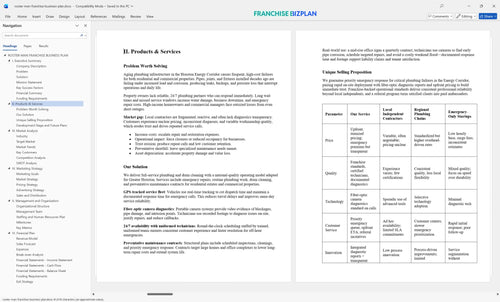 rooter man franchise business plan 2