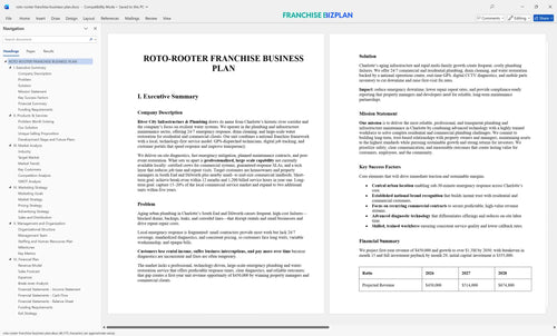 roto rooter franchise business plan 1
