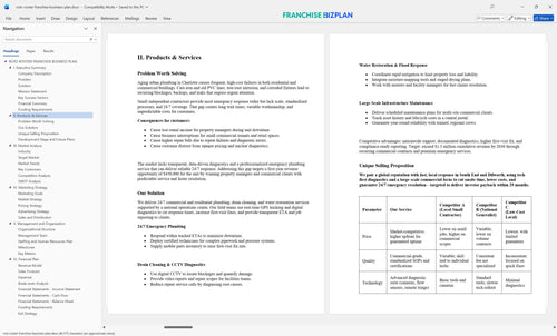 roto rooter franchise business plan 2