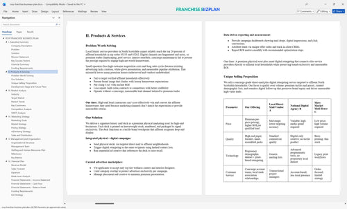 rsvp franchise business plan 2