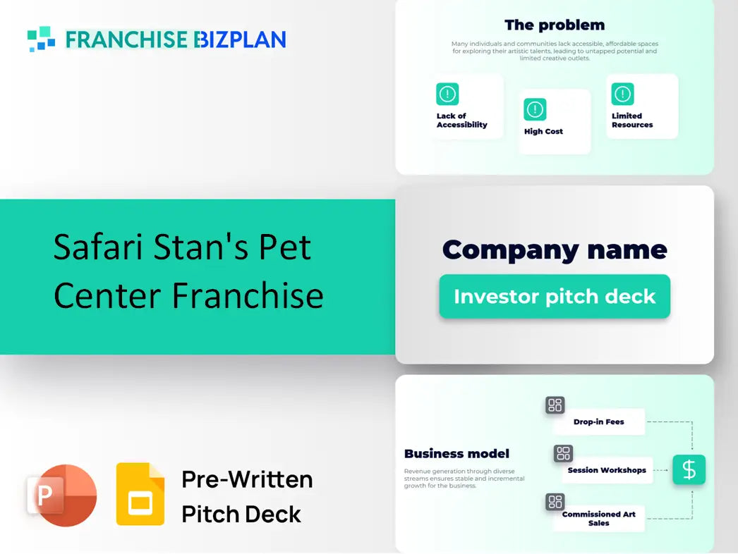 Safari Stan's Pet Center Franchise Investment Pitch Deck 2026