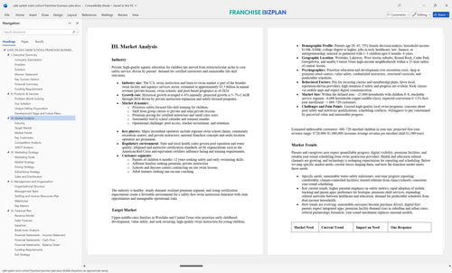 safe splash swim school franchise business plan 3