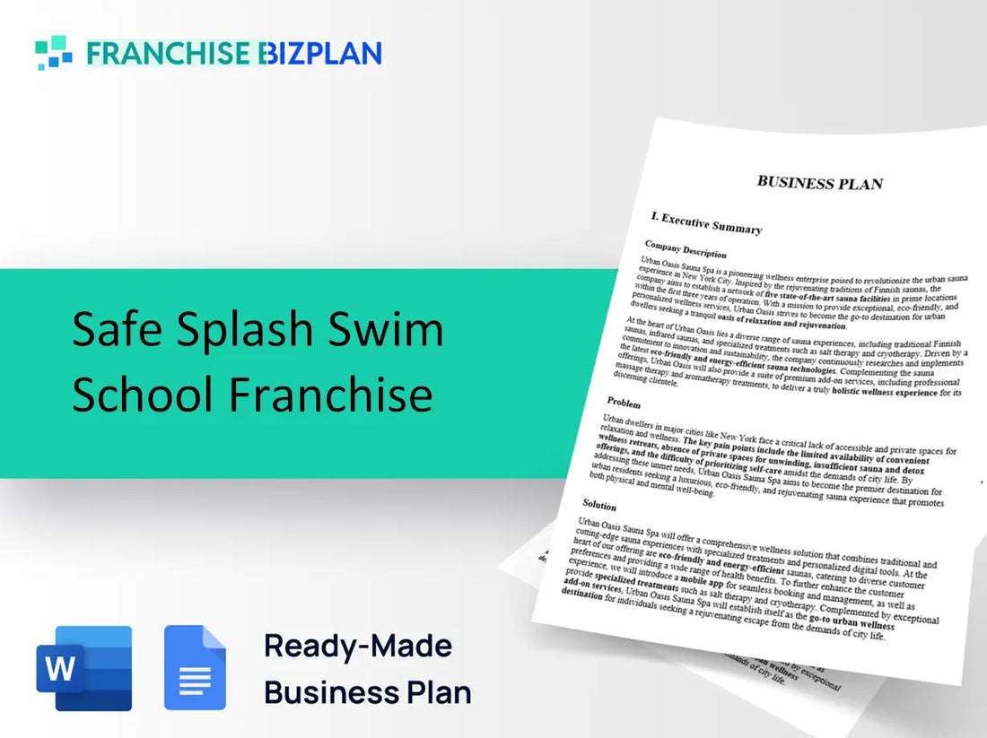 Safe Splash Swim School Franchise Business Plan 2026 Updated